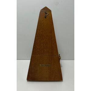 Vintage Seth Thomas Metronome De Maelzel Working Wind Up Wood 9"